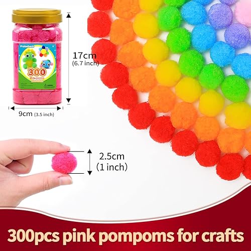 Vista 95 de Praisebank Pompones rojos, 90 unidades, 1.5 pulgadas, perfectos para artes y manualidades