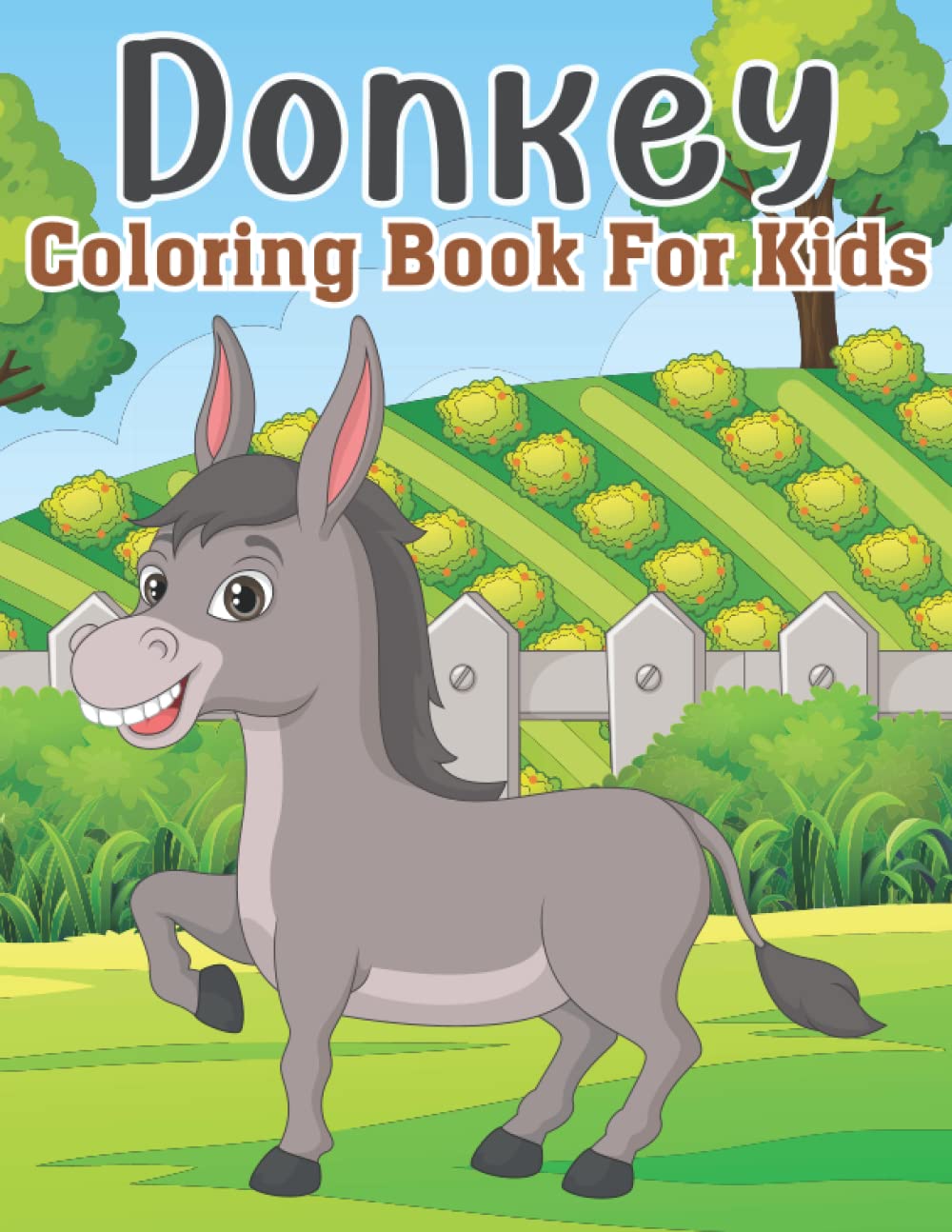 Donkey Coloring Book For Kids.: A Lot of Relaxing and Beautiful Scenes for Kids with Stress Relieving Donkey Coloring Book Design.