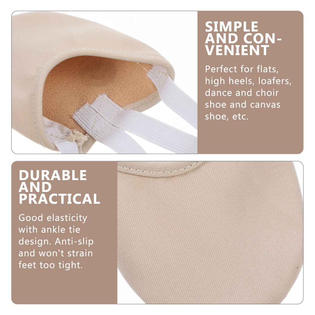 Calcetines Antideslizantes para Ballet y Yoga Suelo Talla S (30-32) Color de Piel
