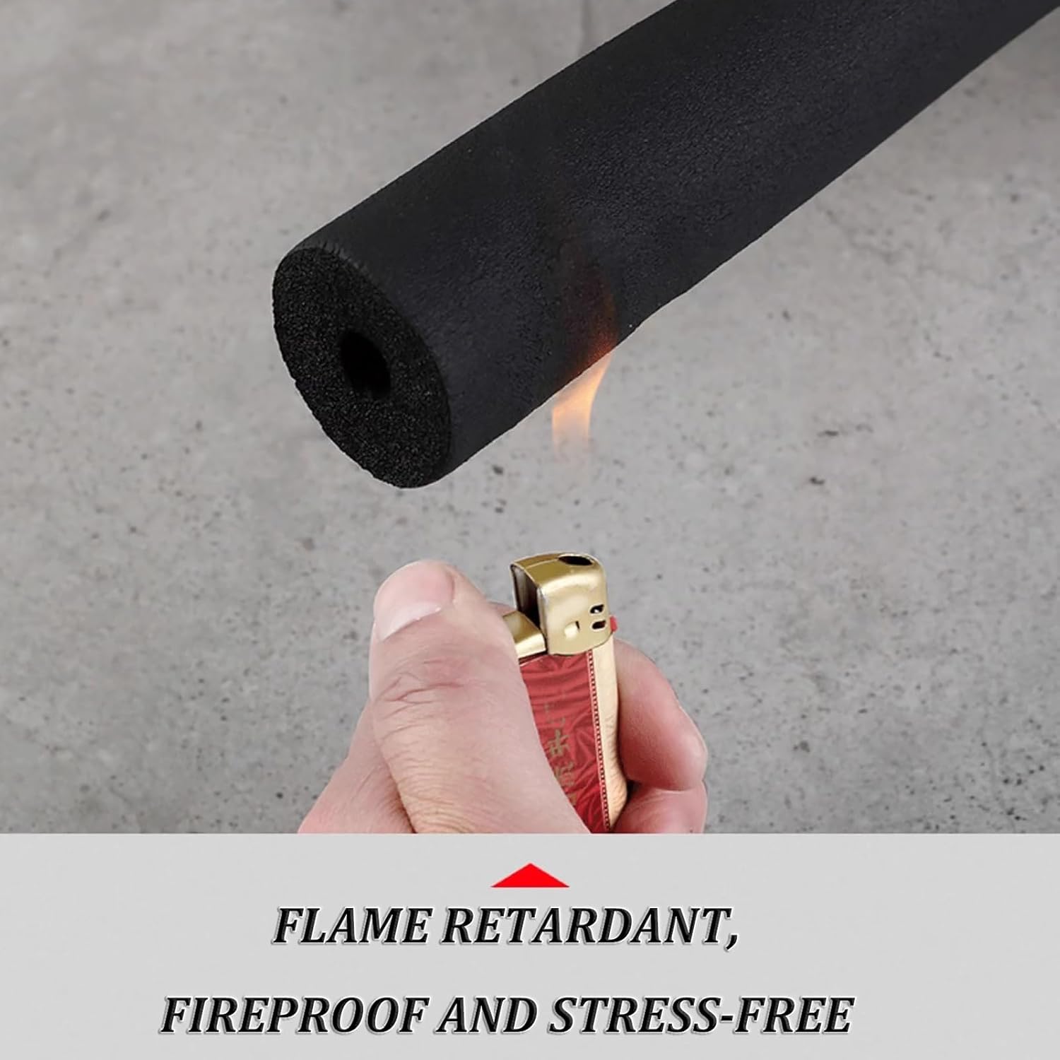 2 pcs Pvc pipe insulation,Outdoor Pipe Insulation Elastomeric,Rubber Tubular,Black Tubular,Pipe Insulation Foam Tube,For Domestic Heating And Plumbing,for Copper Pipe, Sprinkler. ( Size : 43MM*25MM*2M