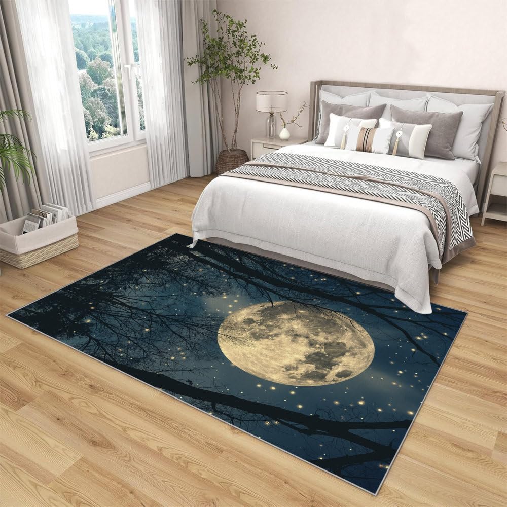 Tapis vintage lavable entrée 80x120 anti tache doux tapis poils courts chambre