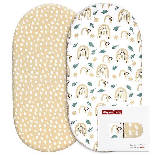 Gllquen Baby Pack N Play Sábanas ajustadas para colchón Pack and Play, mini cunas portátiles, ultra suave, ajuste natural, funda de colchón