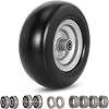 RUTU 11x4.00-5 Flat Free Tire and Wheel Assembly with 34 Precision bearings or 58 & 12,Replacement Tires 3.4-4-4.5-5 Centered Hub,for Zero-Turn Lawn Mowers