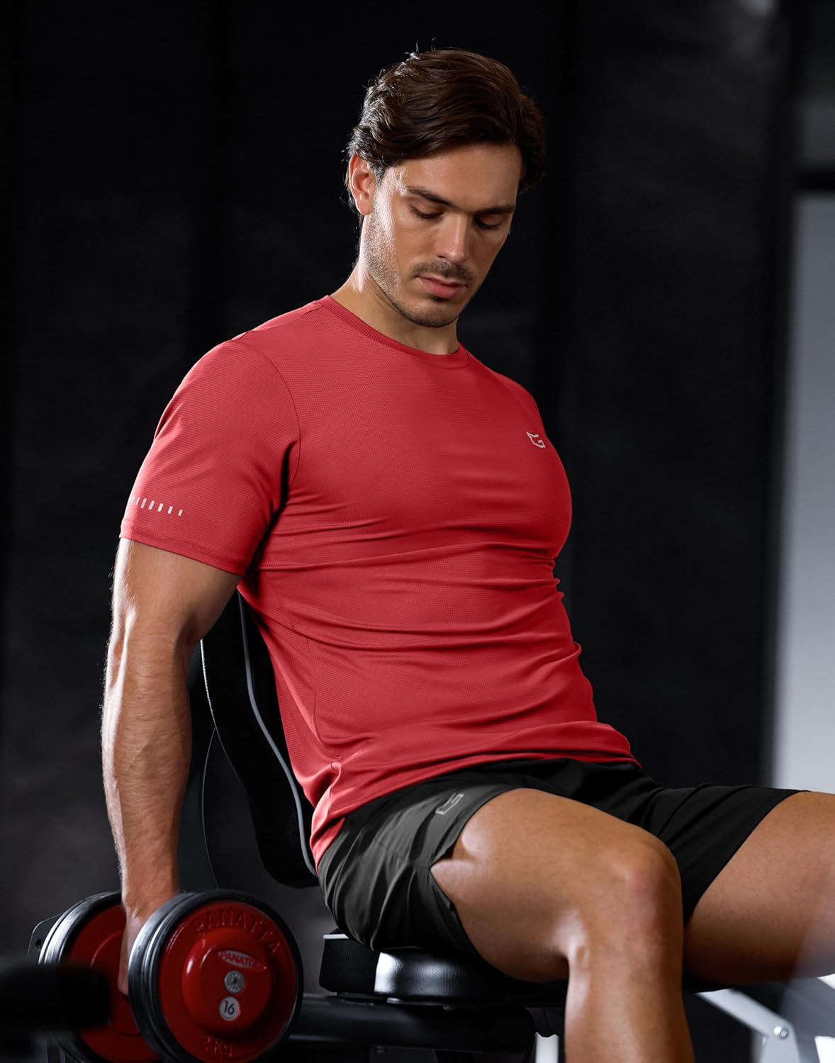 Men's Workout Breathable T-Shirts Dry Fit UPF 50+ Sun Shirts Lightweight Cooling Tee for Athletic, Running, Hiking - Image 3