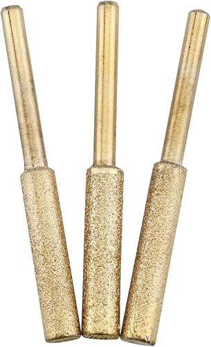 Miniatura 4 de 12 ruedas de afilado de diamante chapadas en titanio, limas de motosierra de alta dureza para afilador de motosierra eléctrico, 3/16 pulgadas/0.189