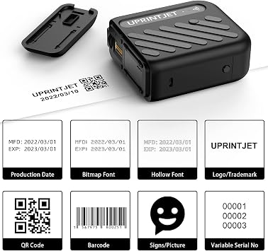 Original Fast Dry Ink Cartridge 42ml for BT-HH6105B2 BT-HH6205B Handheld Inkjet Printer, B10 Mini Inkjet Printer - Black