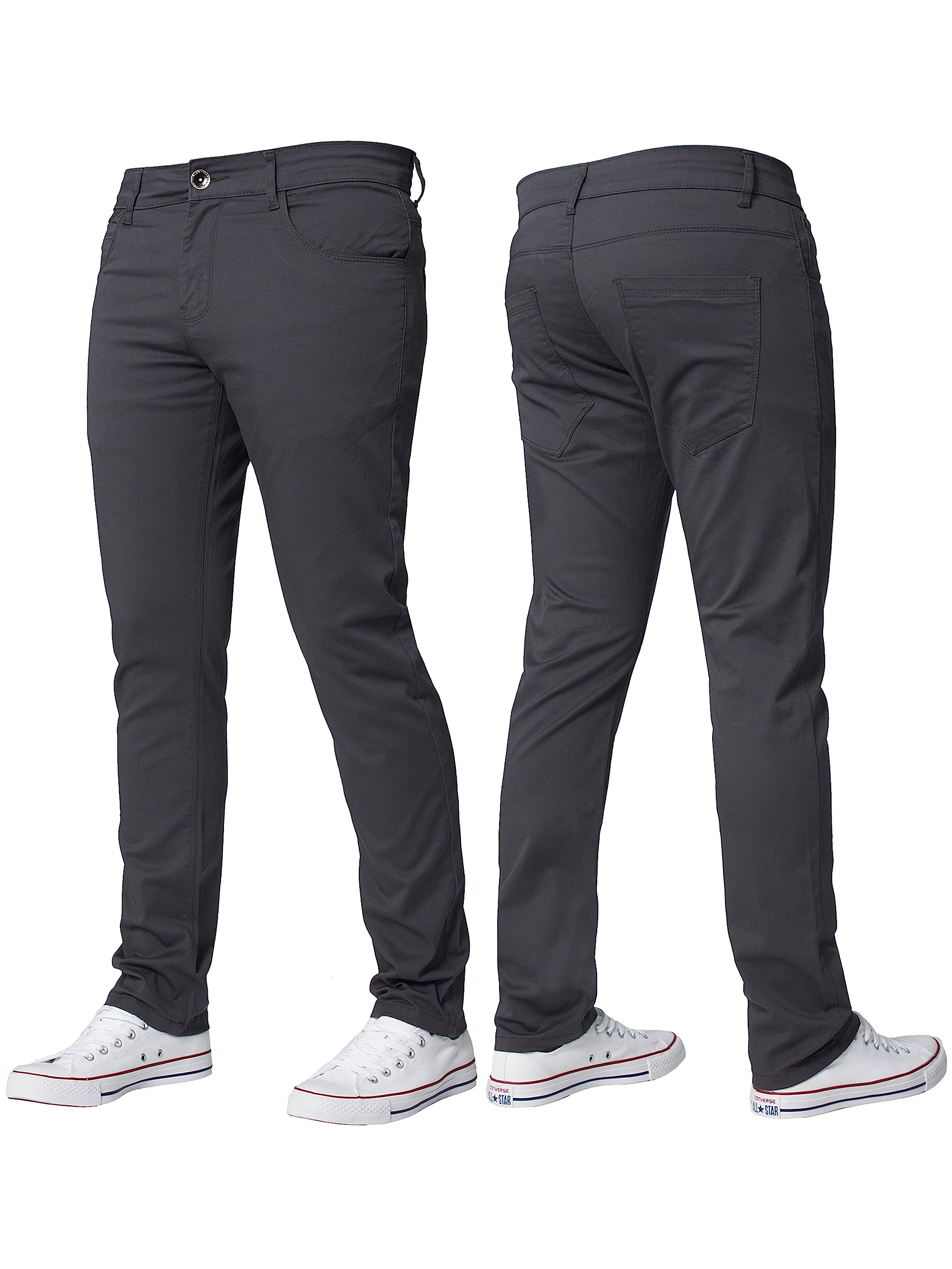 Sponsored Ad – Mens Stretch Slim Fit Chino Trousers Casual Work Jeans Pants