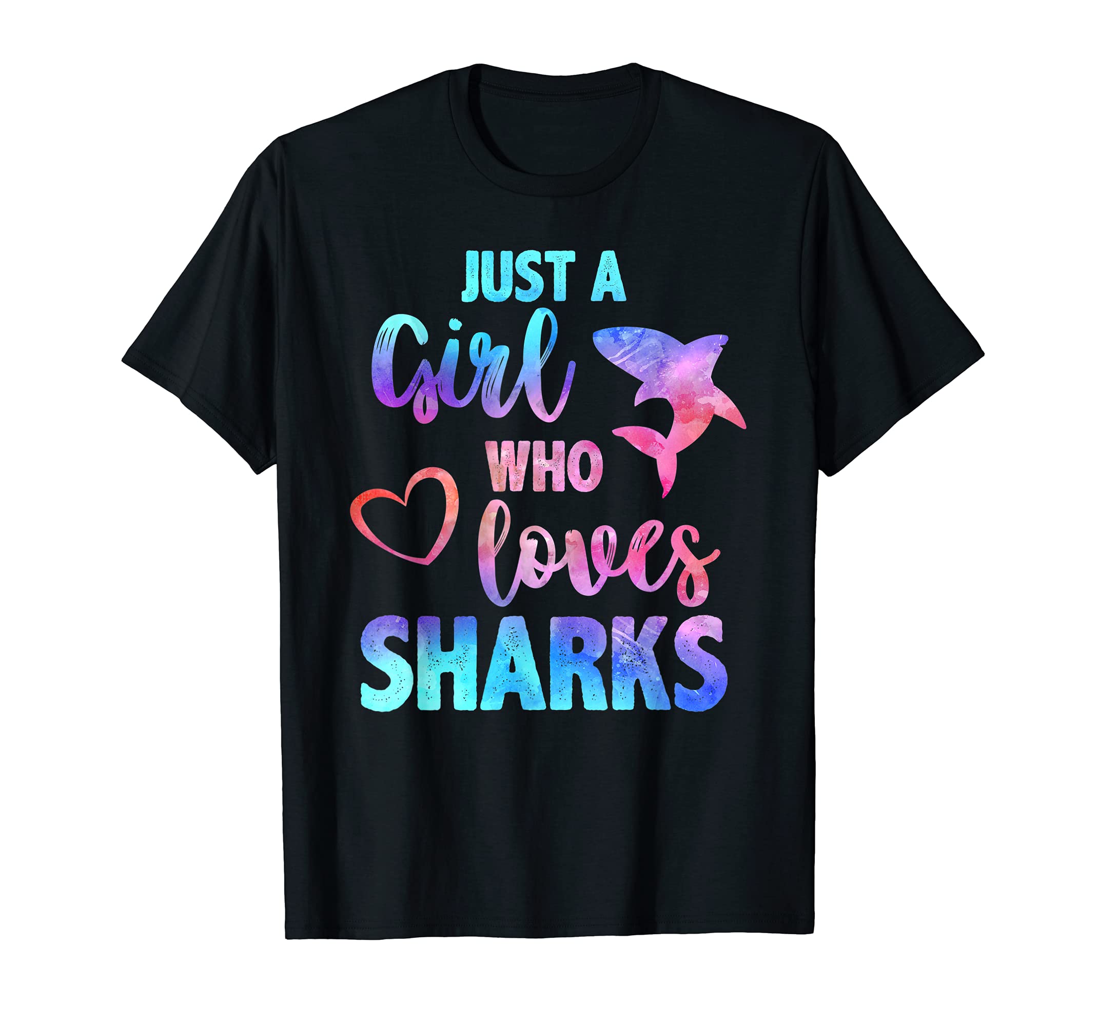 FINFAN Gifts for Shark Lover Women GirlsJUST A GIRL WHO LOVES SHARKS Vintage Great White Shark Lover T-ShirtOEKO-TEX STANDARD 100