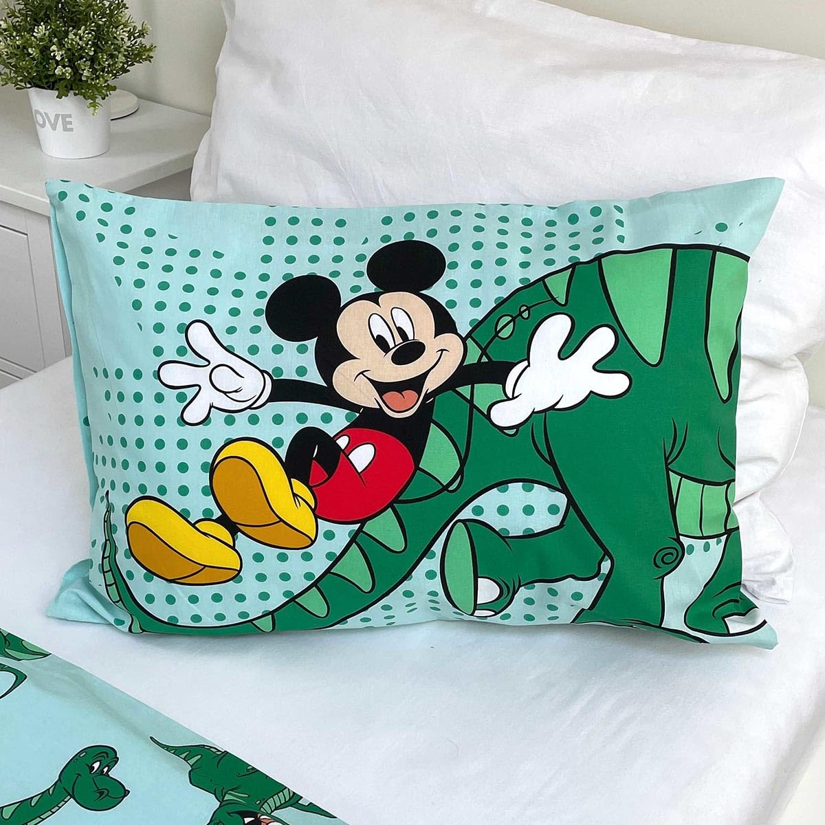 Set Biancheria Letto Dinosauro 135x200 Cm - Copripiumino E Federa 80x80 Cm, 100% Cotone Reversibile - Foto 9