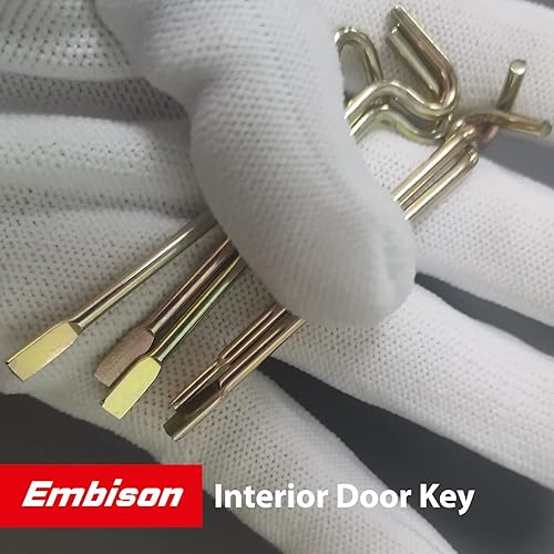 Miniatura 6 de Llave de emergencia para puerta de baño interior, llave de repuesto para puerta interior, 5 unidades