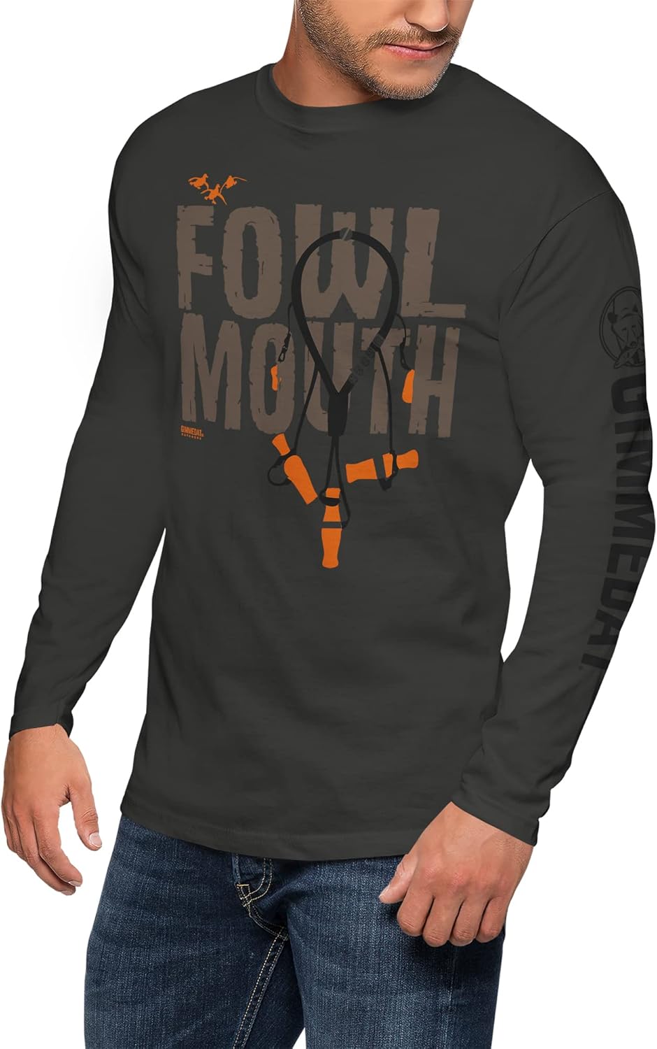 GIMMEDAT Fowl Mouth Long Sleeve Hunting Duck Hunting Shirt