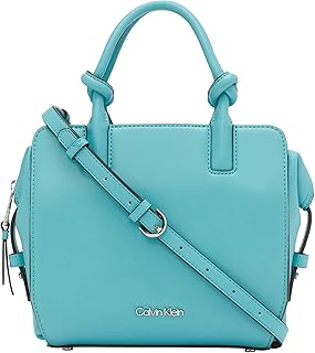 Calvin Klein Tinley Top Zip Mini Bag Crossbody, Turquoise/White/Black