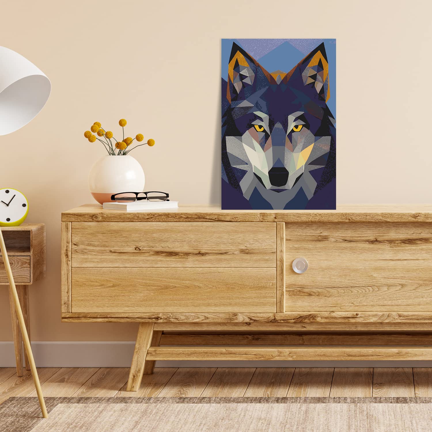 Malen nach Zahlen Erwachsene - Wolf Wodan 90 x 60 cm groß XL Premium-Malset ohne Rahmen, Hergestellt in unserer Produktion in Deutschland, Kreative