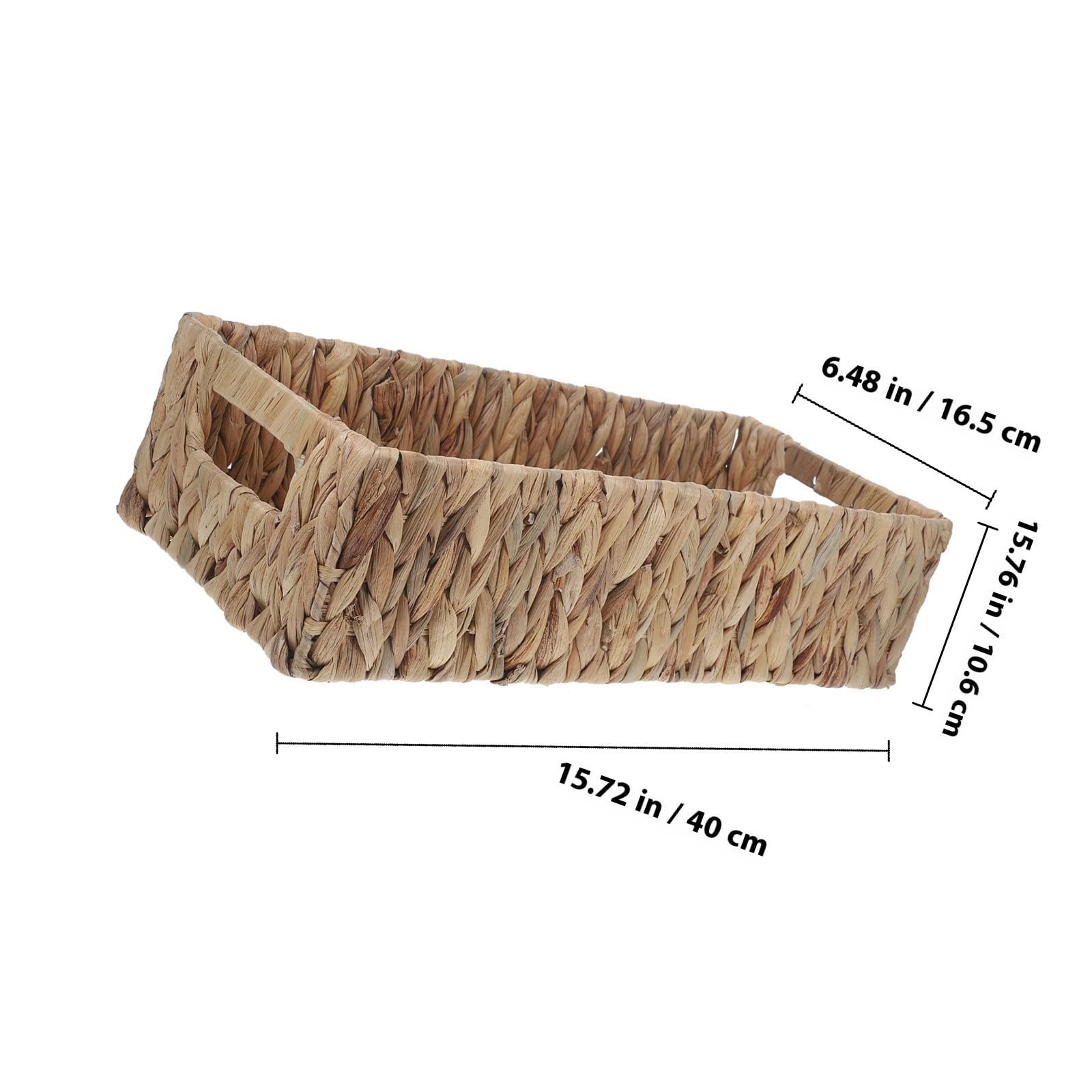 TOYANDONA Cesta de Almacenamiento para Mesa Tejida de Asa, Grande, Hierro, Gran Capacidad, para Cosméticos y Juguetes de Mascotas, Baño y Mueble Tv