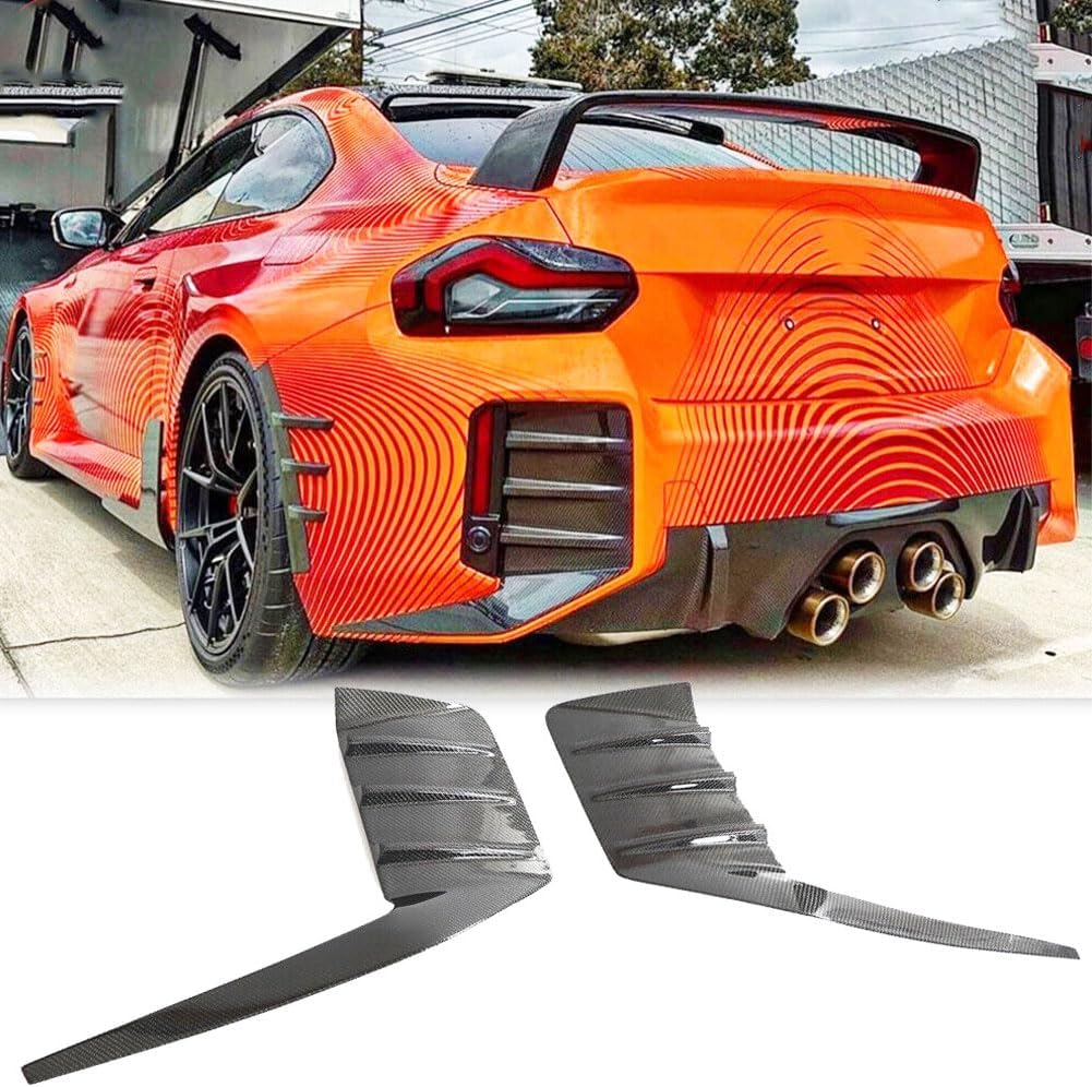 Carbon Fiber Rear Fender Vent Trim Fit for BMW G87 M2 Base coupe 2022-2024 Rear Bumper Diffuser Side Vent Canards Fins Factory Outlet