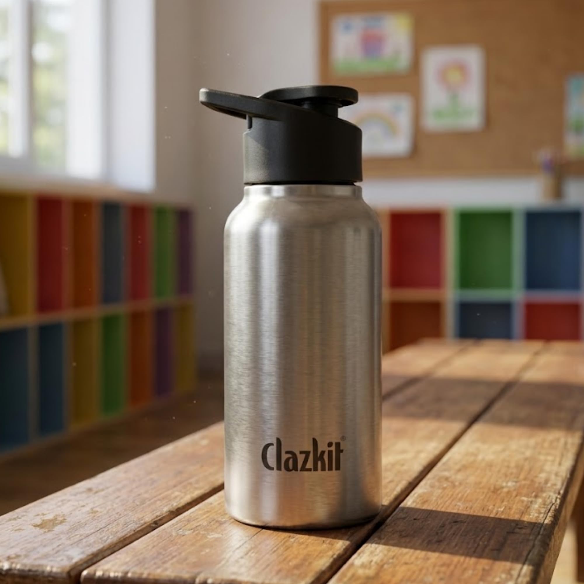 Clazkit Sporty Stainless Steel Water Bottle 500ml Set of 1 |ISI Certified| Leakproof, Rust-Free, BPA-Free, Durable for College, Fridge, Sports, Gym, Yoga & Office-image-27