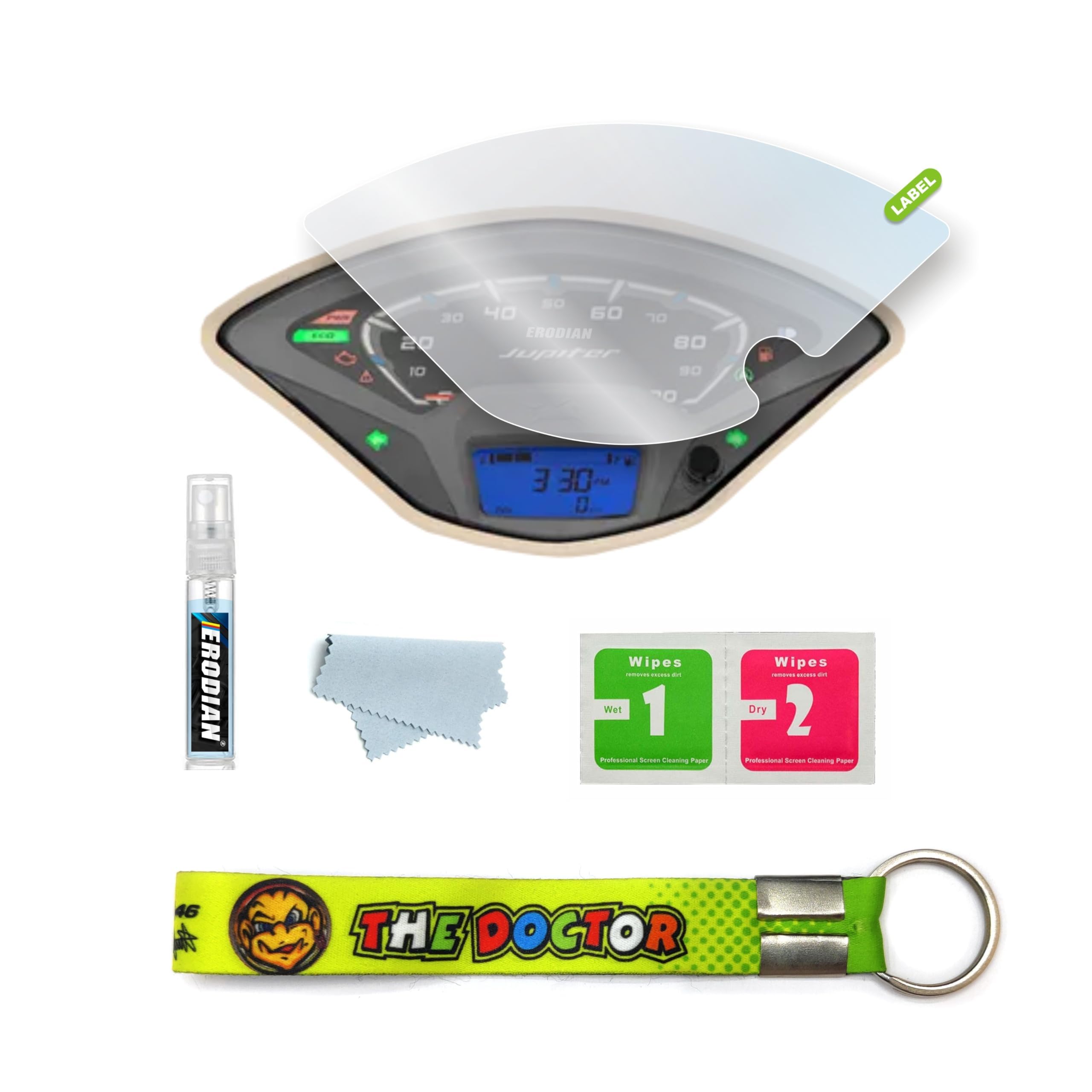 ERODIAN Meter Display Screen Protector, Meter Guard For TVS Jupiter 110 ZX  With Button Bikes | Water Resistant | Scratch Resistant | HD Clear Vision  (1-Free Random 6 inch Keychain) : Amazon.in: Car & Motorbike