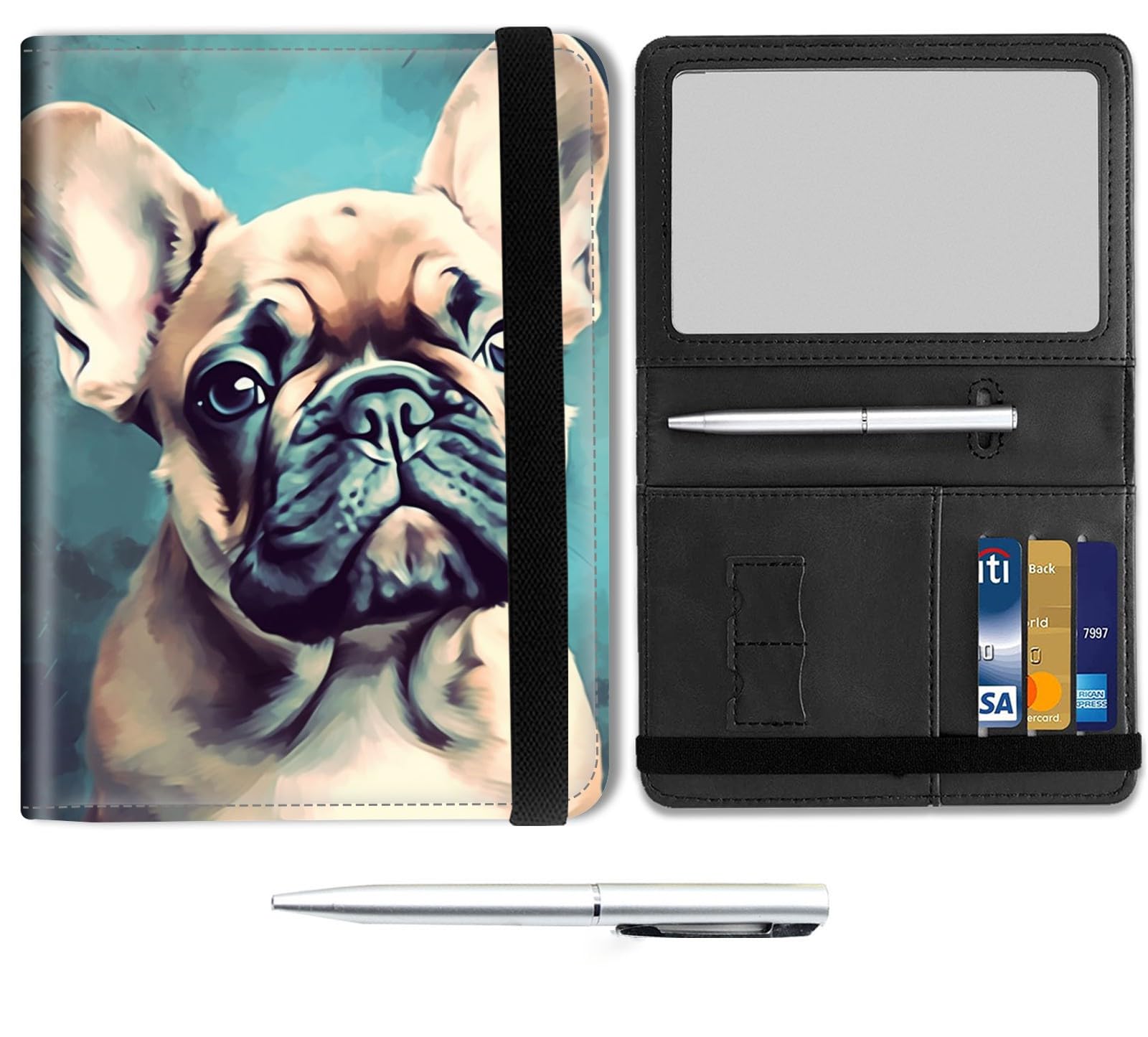 Mxfdegf Passport and Wallet Combo, with RFID Blocking,Leather Travel Documents Organizer Protector, Passport Cover, Passport Case, Passport Holder for