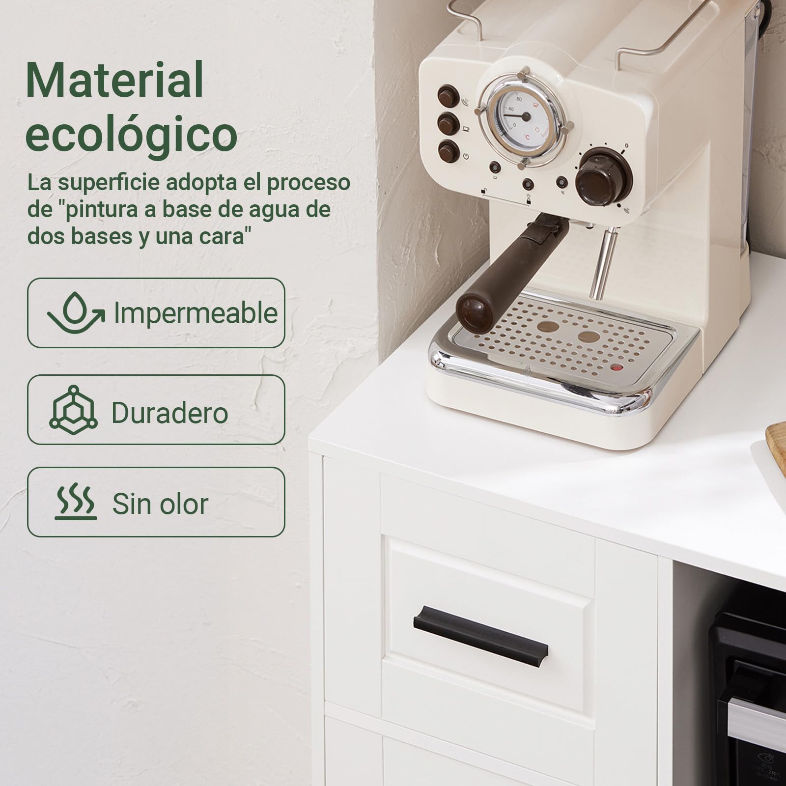 SoBuy Carrello da Cucina, Isola Cucina con Ruote, Mobili da Cucina, Supporto per Microonde, Carrello Mobile per Sala da Pranzo e Ufficio 88,5 x 40 x 89 cm Bianco FSB78-W