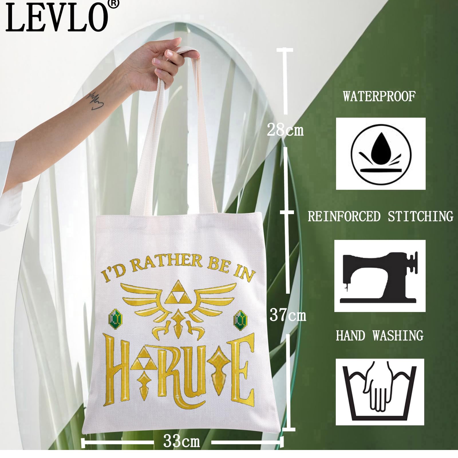 LEVLO Cartoon Game Cosmetic Bag Gamer Inspired Gift I'd Rather Be In Game Makeup Zipper Pouch Bag(Be In rule T)