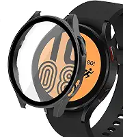 Capa Case Protetora em TPU Ultrafino Compatível com Samsung Galaxy Watch 4 44mm SM-R870 e SM-R875 (Preto)