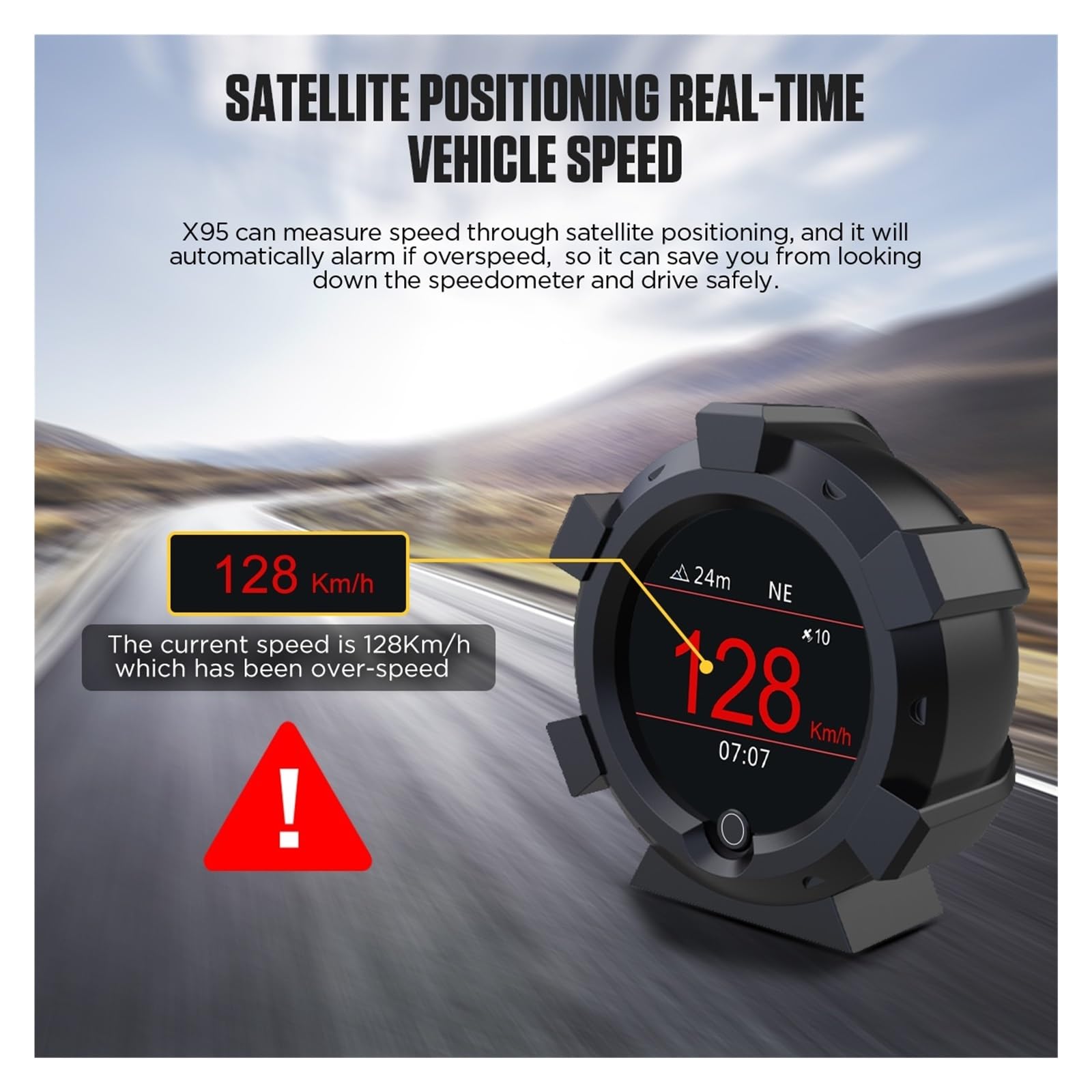 X95 GPS For Coche Medidor De Velocidad Inclinómetro Medidores De Pendiente Vehículo Todoterreno Multifunción HUD Head Up Display Velocímetro 4x4