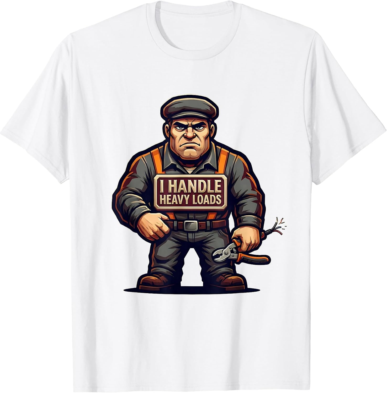 Men's I Handle Heavy Loads Funny Electrician Engineer Sarcastic T-Shirt image 5