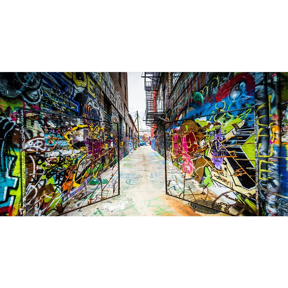 Fond de studio rue abandonnée contre reflets pour photo rap - 8