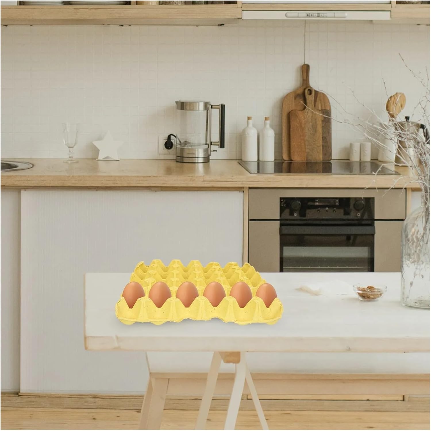10pcs 30-Compartment Trays Paper Pulp Holders For Kitchen Home Restaurant Use Household Egg Storage Organizers Egg Racks