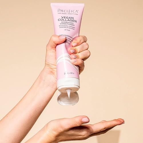 Miniatura 8 de Pacifica Acondicionador capilar hidratante de colágeno vegano, cuidado del cabello, aceite de aguacate, vitamina B5, añade y restaura el brillo