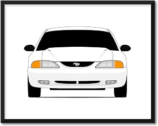 CUSTOMIZABLE COLOR: Ford Mustang GT SN 95 (1995-1998) Inspired Poster Print Wall Art Decor Handmade (Unframed)