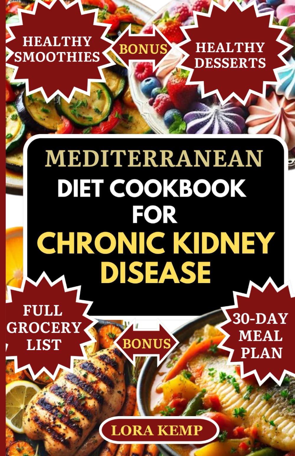 MEDITERRANEAN DIET COOKBOOK FOR CHRONIC KIDNEY DISEASE: Delicious Easy Low Sodium & Low Potassium Recipes for Diabetics, Dialysis Patients & CKD Stages 1-5 [30-Day Kidney Detox & Repair Meal Plan]