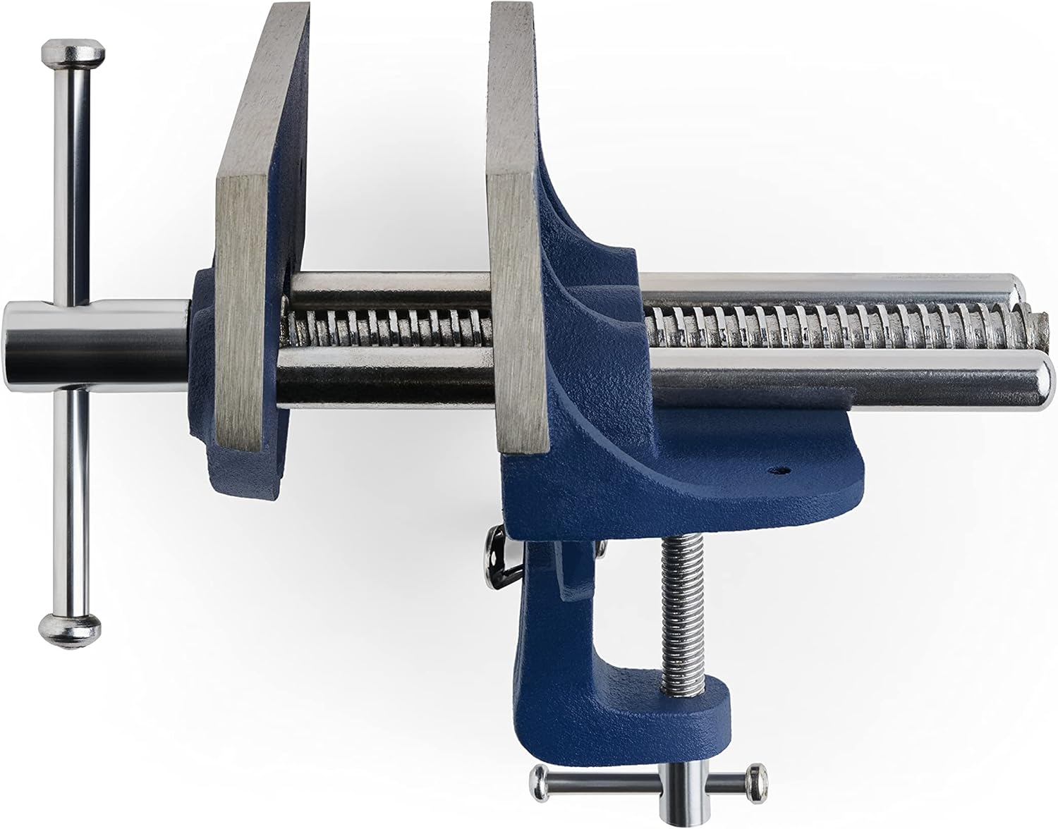 6 Inch Bench Vise - Clamp On Vise Heavy Duty Universal Cast Iron 2 Inch Vise Jaw Depth Adjustable Table Vise Woodworking Tools and Equipment Carpenter Tools Workbench Vise Metal Working Tools