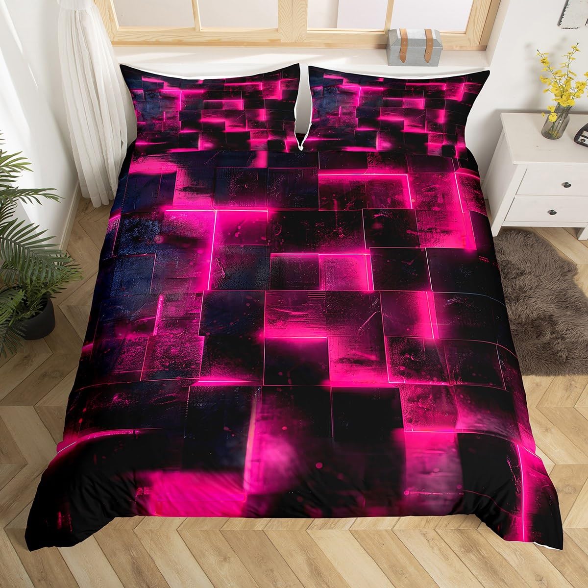 Shades of Pink Spring Bedroom Home Tour - ZDesign At Home, image size:1200x1200