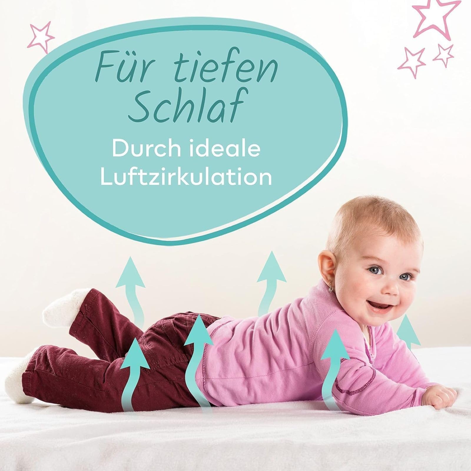 Sun Garden Babymatratze, Kindermatratze 60x120 cm mit Trittkante, Oeko Tex 100 Zertifiziert, Baby Matratze für Babybett, Kinderbett oder Reisebett, Bezug bis 60°C Grad waschbar