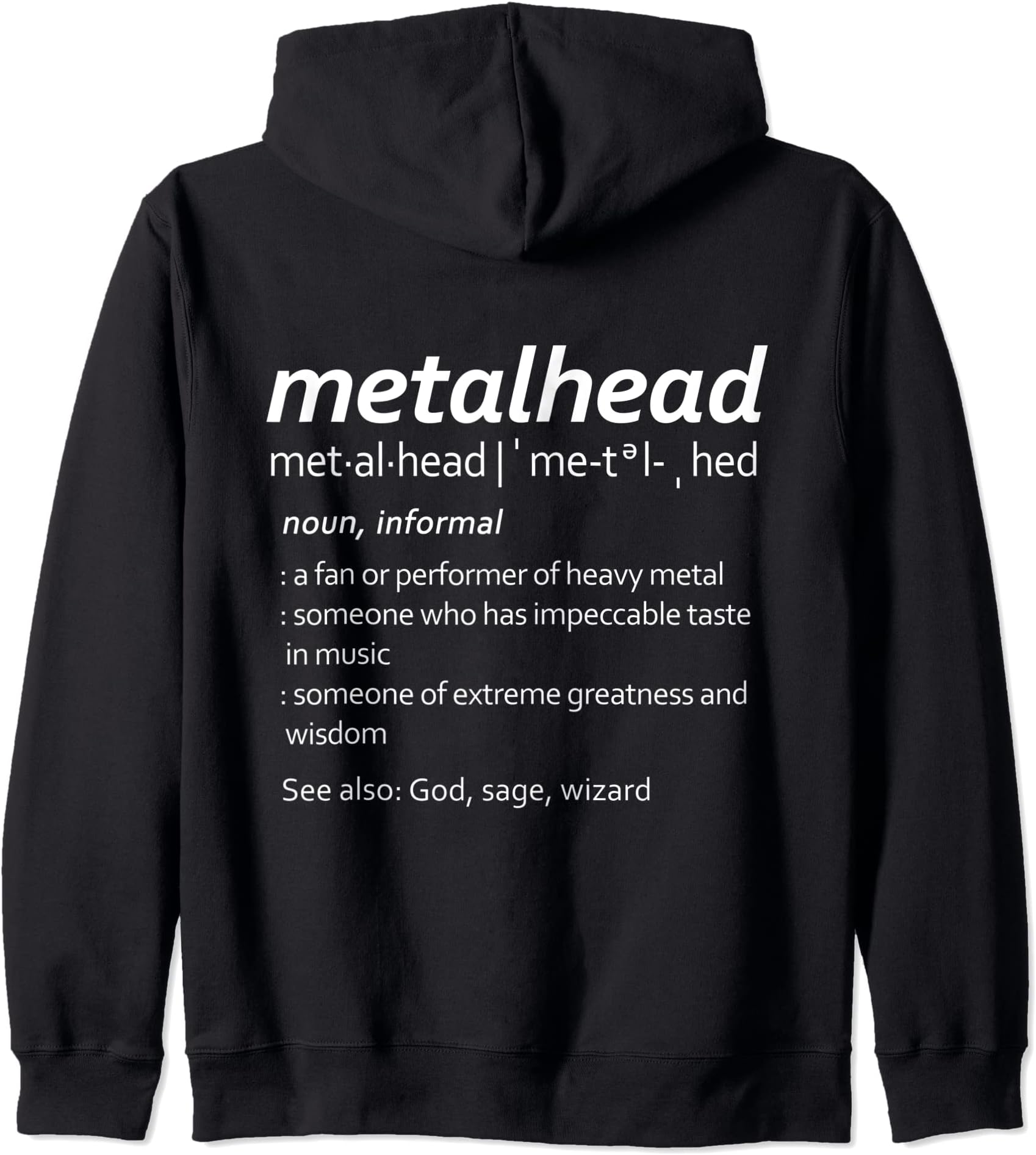 Gothic Rose Designs - Metalhead CollectionMetalhead definition Heavy Metal Music Fans Metal head Zip Hoodie