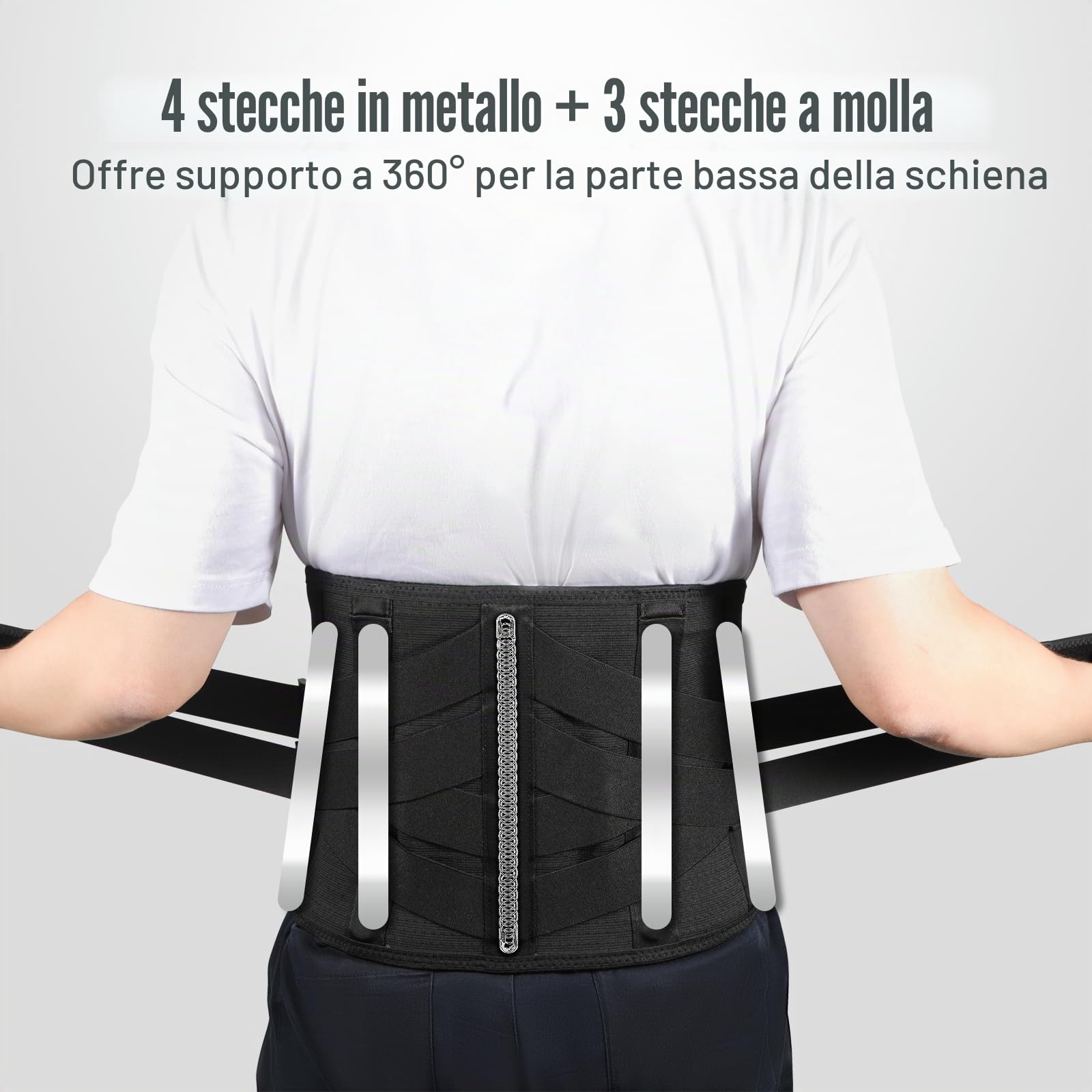 Cintura Termica per Schiena con Massaggiatore, Cintura Riscaldante con Supporto per Alleviare il Dolore alla Schiena, Design Portatile con Batteria Ricaricabile da 5000 mAh, per Uomini e Donne
