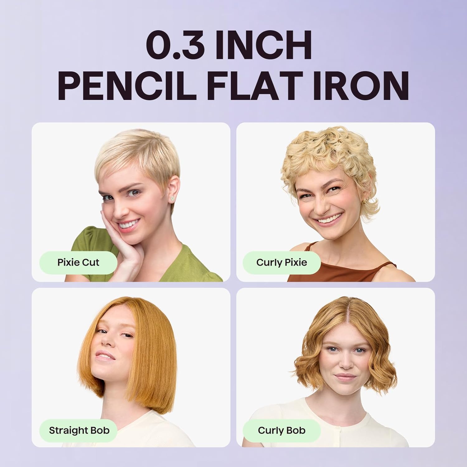 Wavytalk 3/10" Small Flat Iron, Pencil Flat Iron for Short Hair, Pixie Cut and Bangs, Curling Iron for Short Hair, Mini Hair Straightener for Edges with Anti-Pinch Design, Tiny Hair Straightener - Image 6