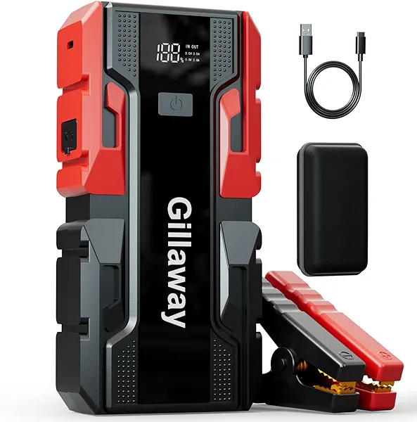 Gillaway 001B 3000A Car Jump Starter Battery Pack (up to 9.0L Gas and 7.0L Diesel Engine), 12V Car Battery Charger, Jump Box with USB 3.0 Power Bank