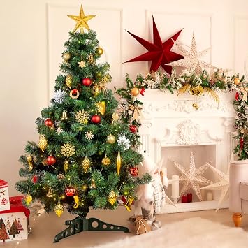 Didiseaon Christmas Tree Stand for 5Ft Artificial Tree with Foldable Base and Detachable Plastic Legs for Easy Storage and Stable Holiday Decoration