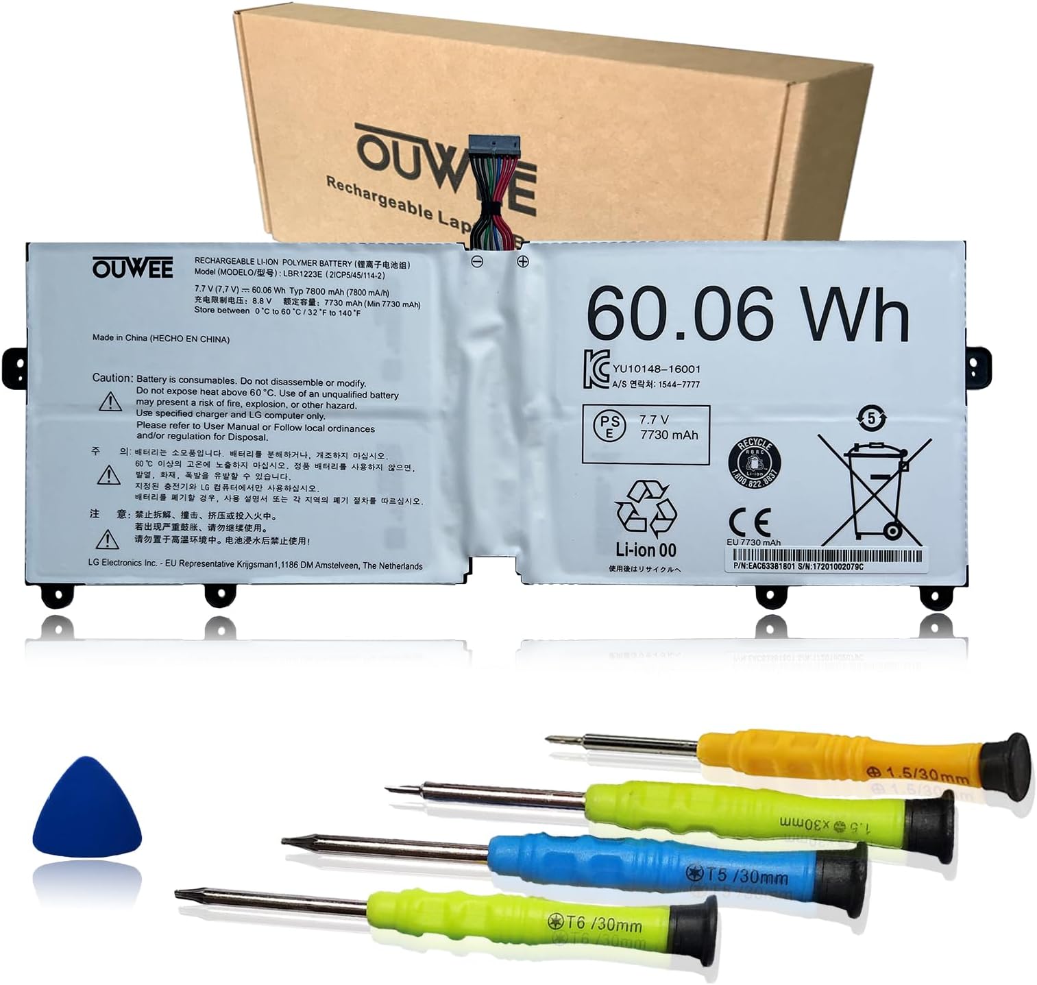 LBP7221E LBG722VH Laptop Battery Replacement for LG Gram 13Z940 13ZD940 14Z950 14Z950-A 14Z960 15Z950 15Z960 15Z975 15ZD975 Series Notebook LBM722YE EAC62718304 EAC62198201 7.7V 34.61Wh 4495mAh | Guatemala LBP7221E LBG722VH Laptop Battery Replacement for LG Gram 13Z940 13ZD940 14Z950 14Z950-A 14Z960 15Z950 15Z960 15Z975 15ZD975 Series Notebook LBM722YE EAC62718304 EAC62198201 7.7V 34.61Wh 4495mAh | Guatemala