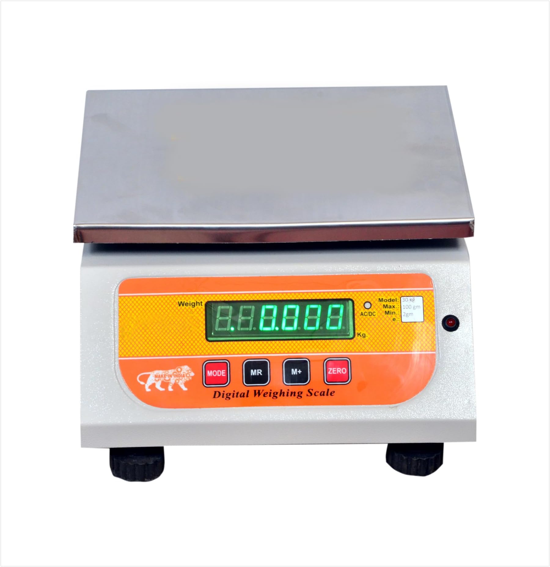GRAMTECHNOLOGY Weight Machine for Shop 30kg x 2g High-Precision Weighing Scale Digital Computer kanda for Factory, Grocery Store, Fruit shop and other Uses 1