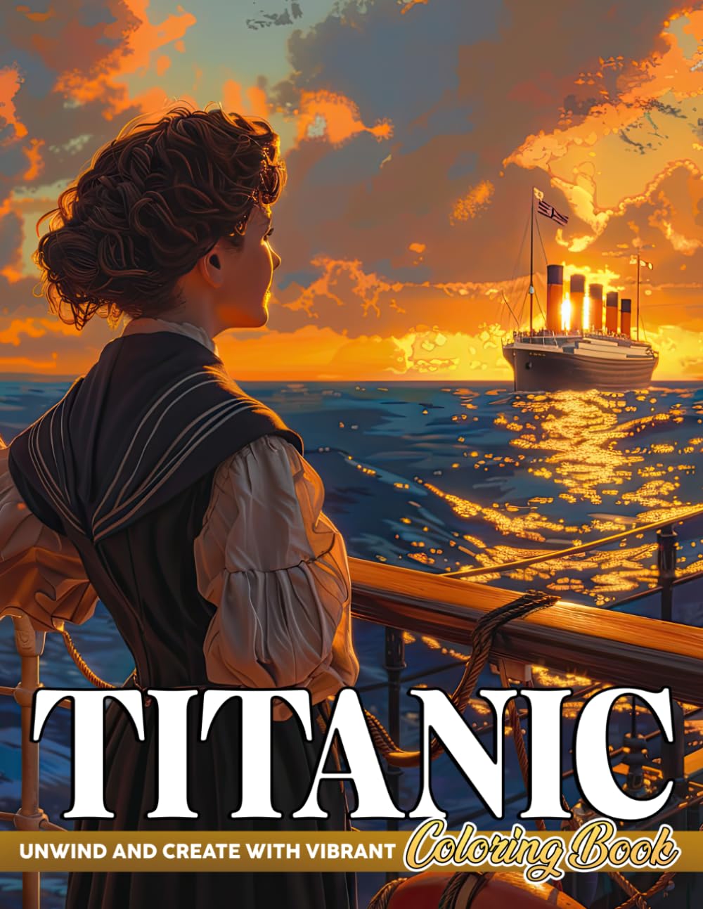 Titanic Coloring Book: Iconic Ship Coloring Pages with Unique Nautical Scenes for Adults to Relax and Unwind
