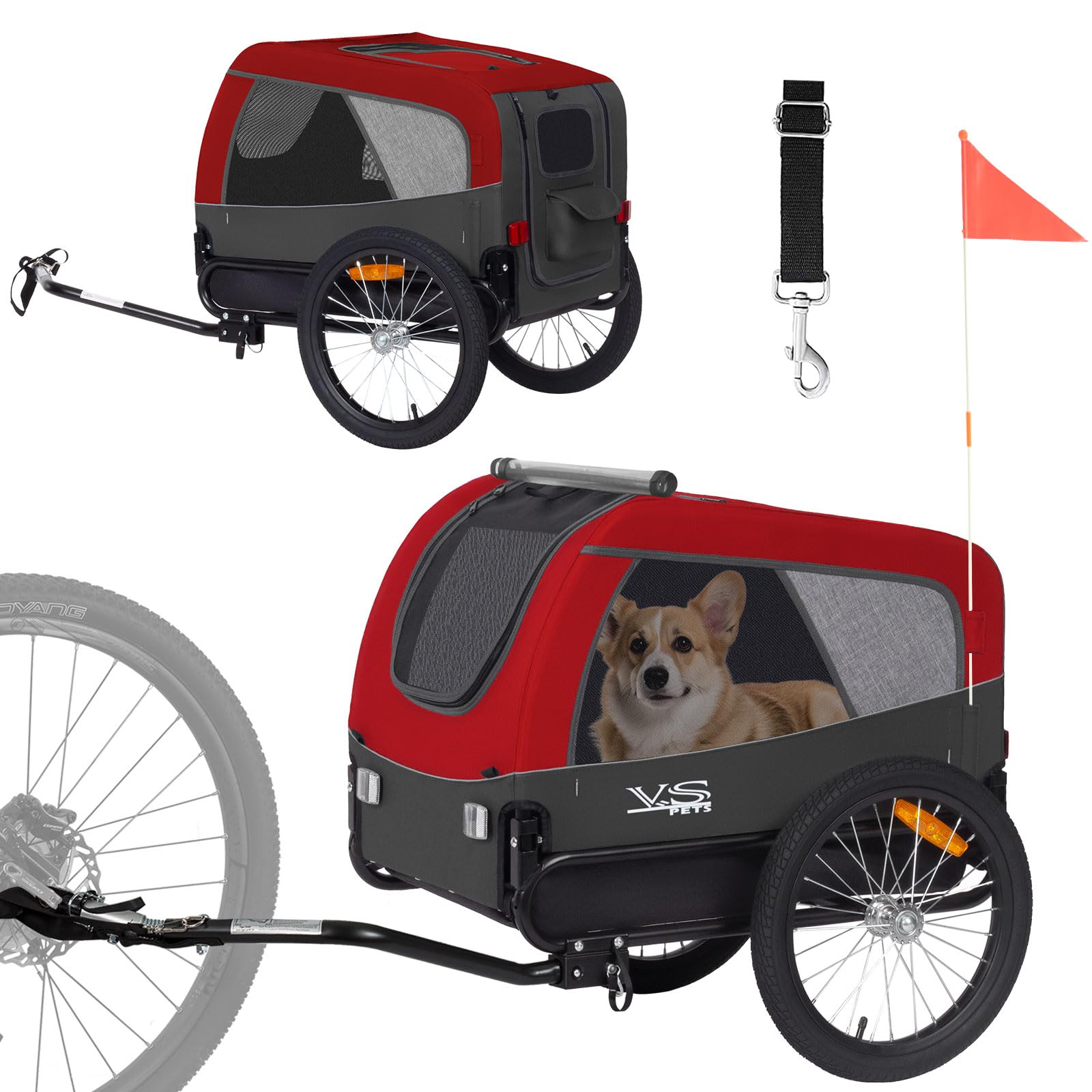 Tiggo VS Medium Hundeanhänger Fahrradanhänger für Hunden bis 23kg