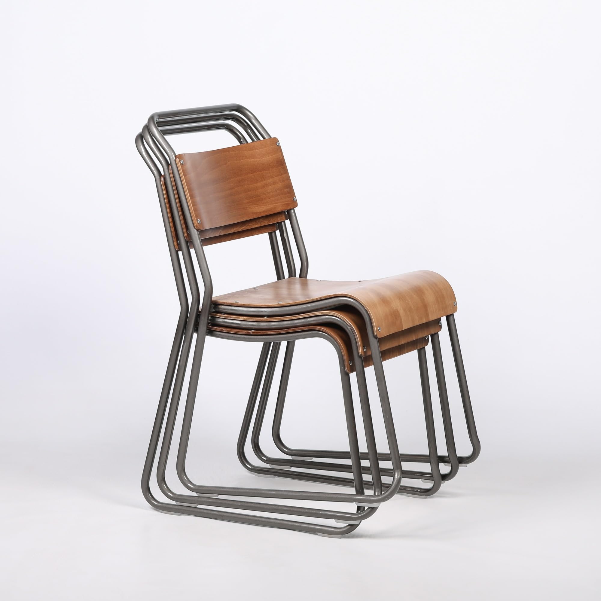 Maison Vintage Retro School Style Metal Industrial Stackable