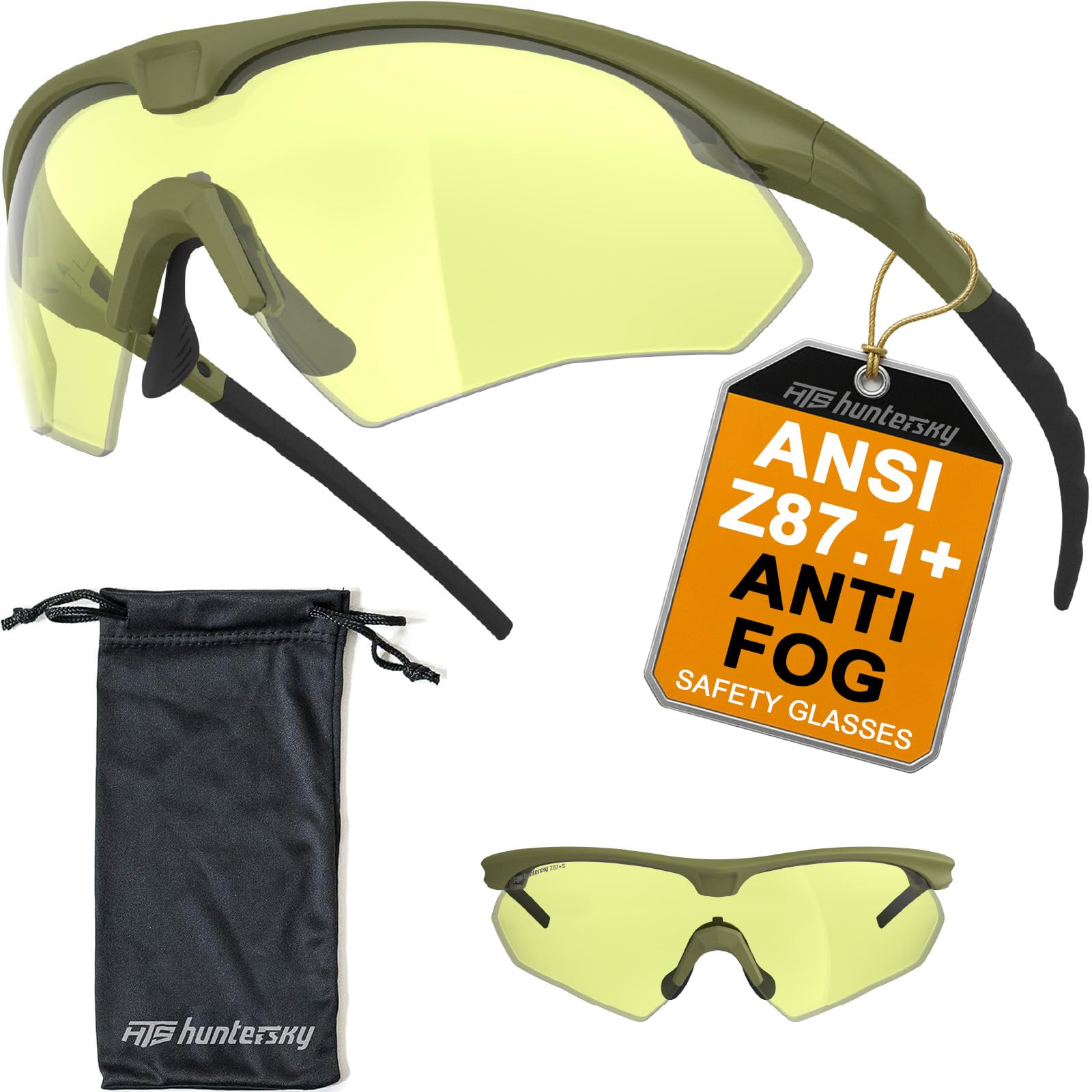 HTS HUNTERSKY S53 Anti Fog Tactical Ballistic Occhiali Sicurezza Caccia Airsoft