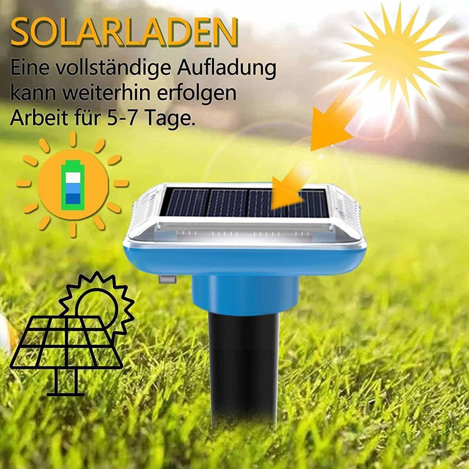 Scaccia Ultrasuoni Solare, Repellente per Topi 4 Pezzi,Repellente Ultrasuoni Solare con Impermeabile, Dissuasori per Talpe,Anti Talpe,Gopher, Serpenti