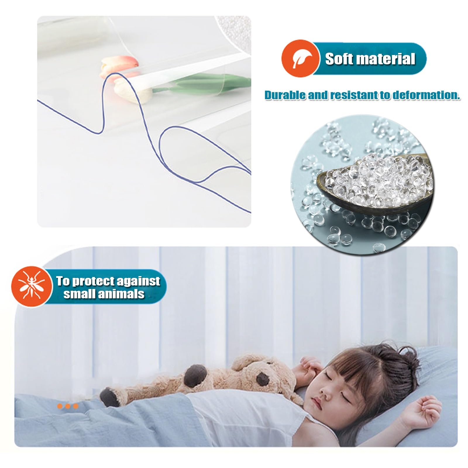 Kit di tende in PVC trasparente, da appendere al congelatore, tenda industriale impermeabile per celle frigorifere, magazzini e supermercati (larghezza 150 x altezza 200 cm)