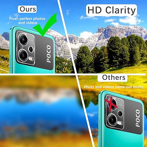 Miniatura 7 de (2+2 unidades para Xiaomi Poco X5 Pro 5G + 4G vidrio templado de privacidad. Protector de pantalla de lente de cámara y 2 paquetes, dureza 9H