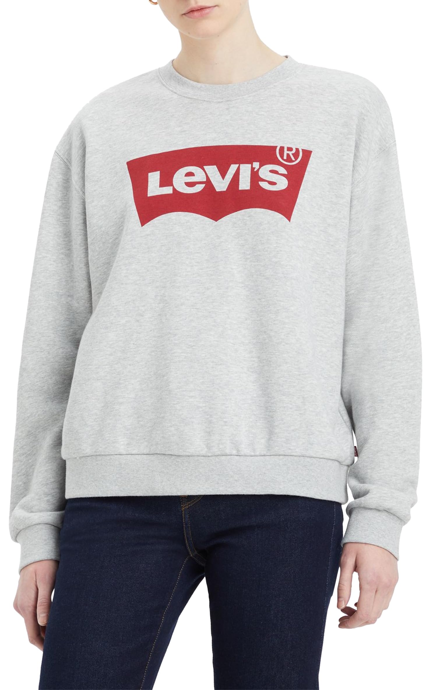 Levi's Women's Everyday Crew Sweatshirt, Bw Ii Starstruck Heather Grey, XS